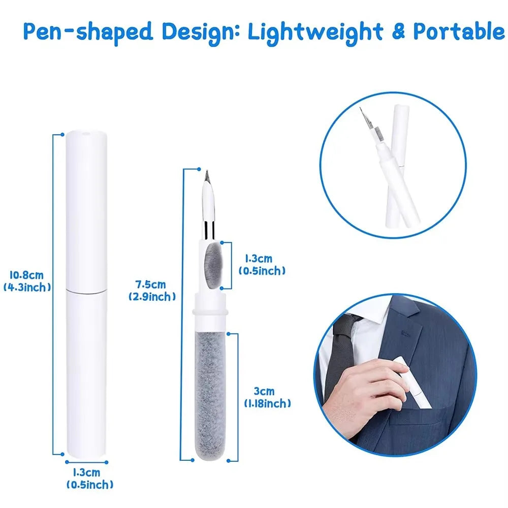 1pc Portable Bluetooth Earphone Plug Cleaning Tool Cleaning Set Dust Cleaning Pen Earphone Plug Cleaning Brush exovai.com