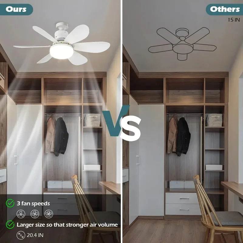 Ceiling Fan Light LED 30W 40W Simple Lights with E27 Remote Control for Home Living Room Study Household Decorative Fan Lighting exovai.com