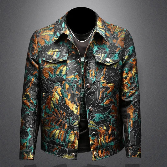 High Quality Jacquard Jacket Men Luxury Embroidery Bomber Jacket Fashion Casual Business Outwear Coats Men Clothing 2025 Spring exovai.com