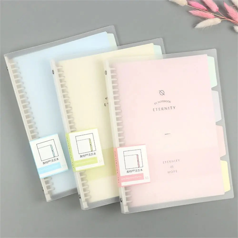High Quality School Supplies Student B5 A4 A5 Handbook Diary Loose Leaf Notebook Binder Notebook Spiral Notebook Coil Shell exovai.com
