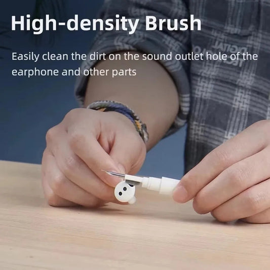 1pc Portable Bluetooth Earphone Plug Cleaning Tool Cleaning Set Dust Cleaning Pen Earphone Plug Cleaning Brush exovai.com