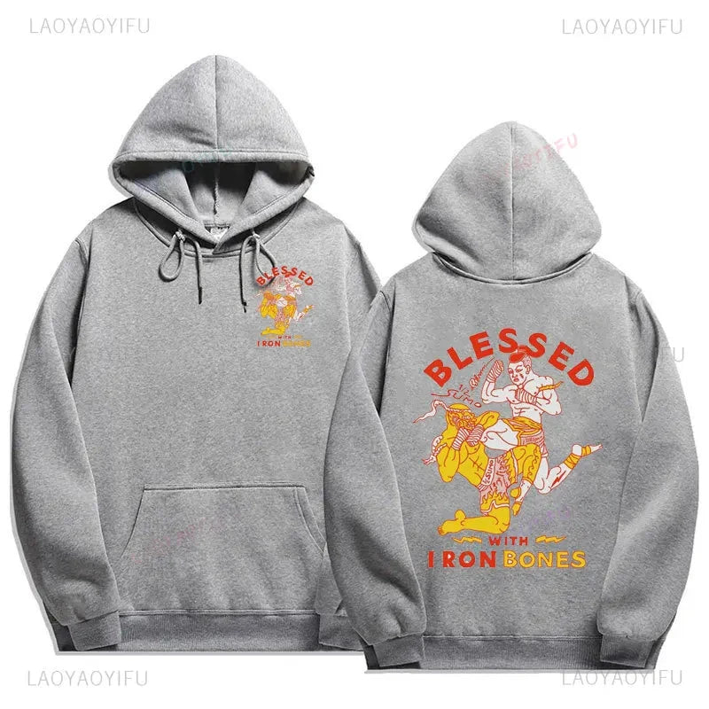 Muay Thai The Fist of King - Thailand Martial Art Pullover Hoodie Men Wai Kru Thailand Men Casual Pullovers 2024 New Style Tops exovai.com