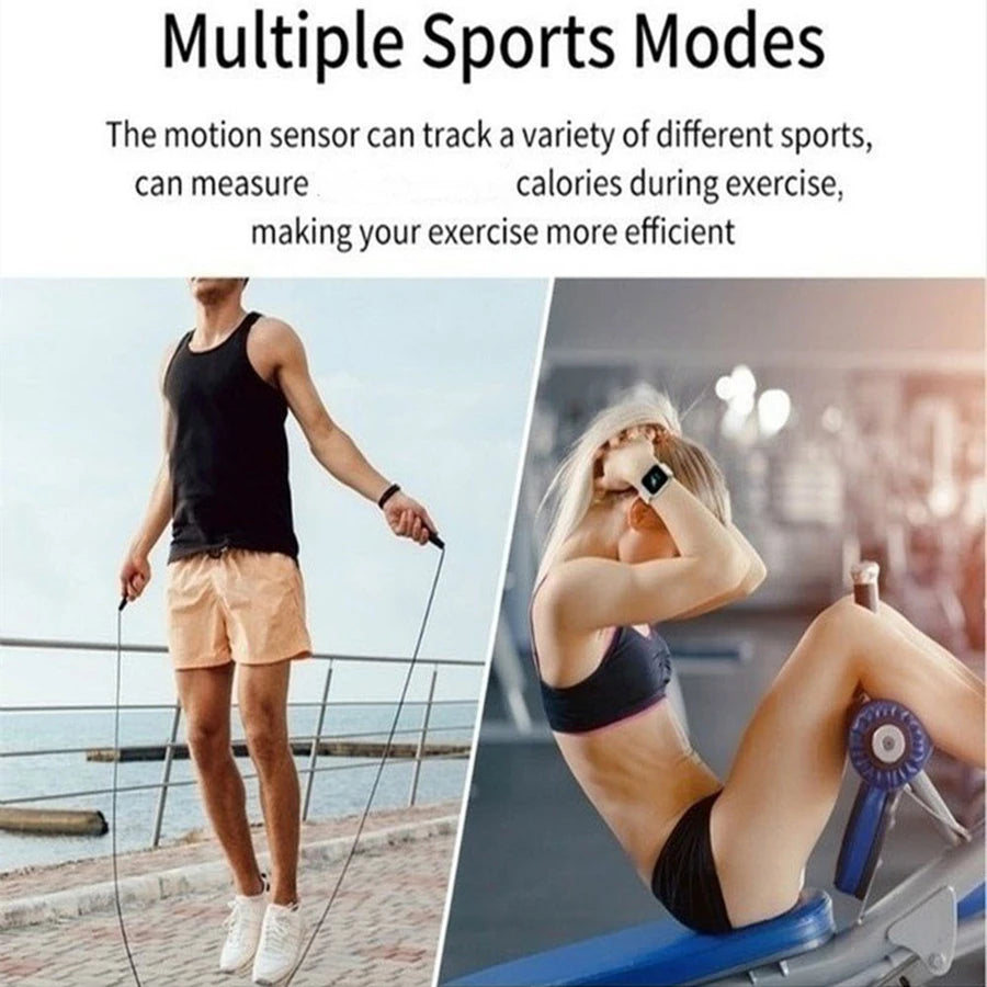 Smart Watch For Men Women Wristwatch Bluetooth Connect Phone Music Player Fitness Sport Bracelet Health Monitor Digital Watches exovai.com