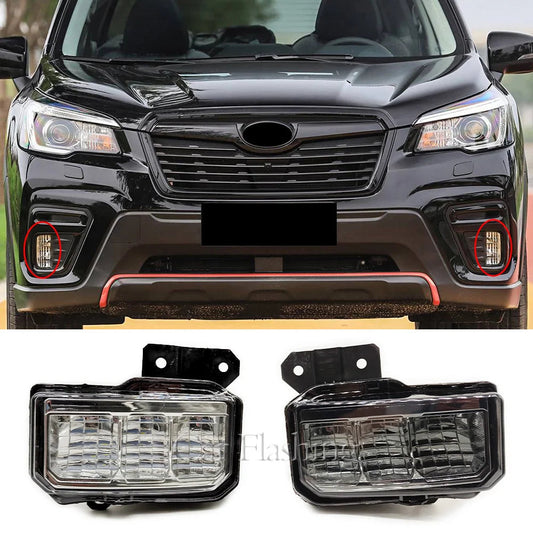 Car Flashing Car LED Fog Light For Subaru Forester SK 2019 2020 2021 Auto Driving Lamp Front Bumper Fog Lamp exovai.com