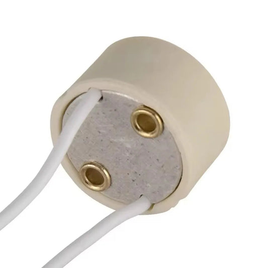 10-100PCS stück GU10 led-leuchten birne basis halogen sockel led lampe halter keramik körper draht anschluss buchse exovai.com