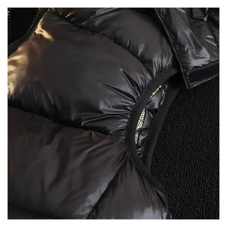 Couples Thickened down Cotton Vest Men's Autumn Winter Cold Resistance Fashion Outerwear Large Size Jacket Shoulder Backless exovai.com