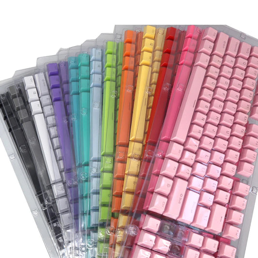 104pcs PBT/ABS Translucent Keycaps OEM Profile For Mechanical Keyboard Double-shot Backlit Universal Replacement Key Cap Set exovai.com