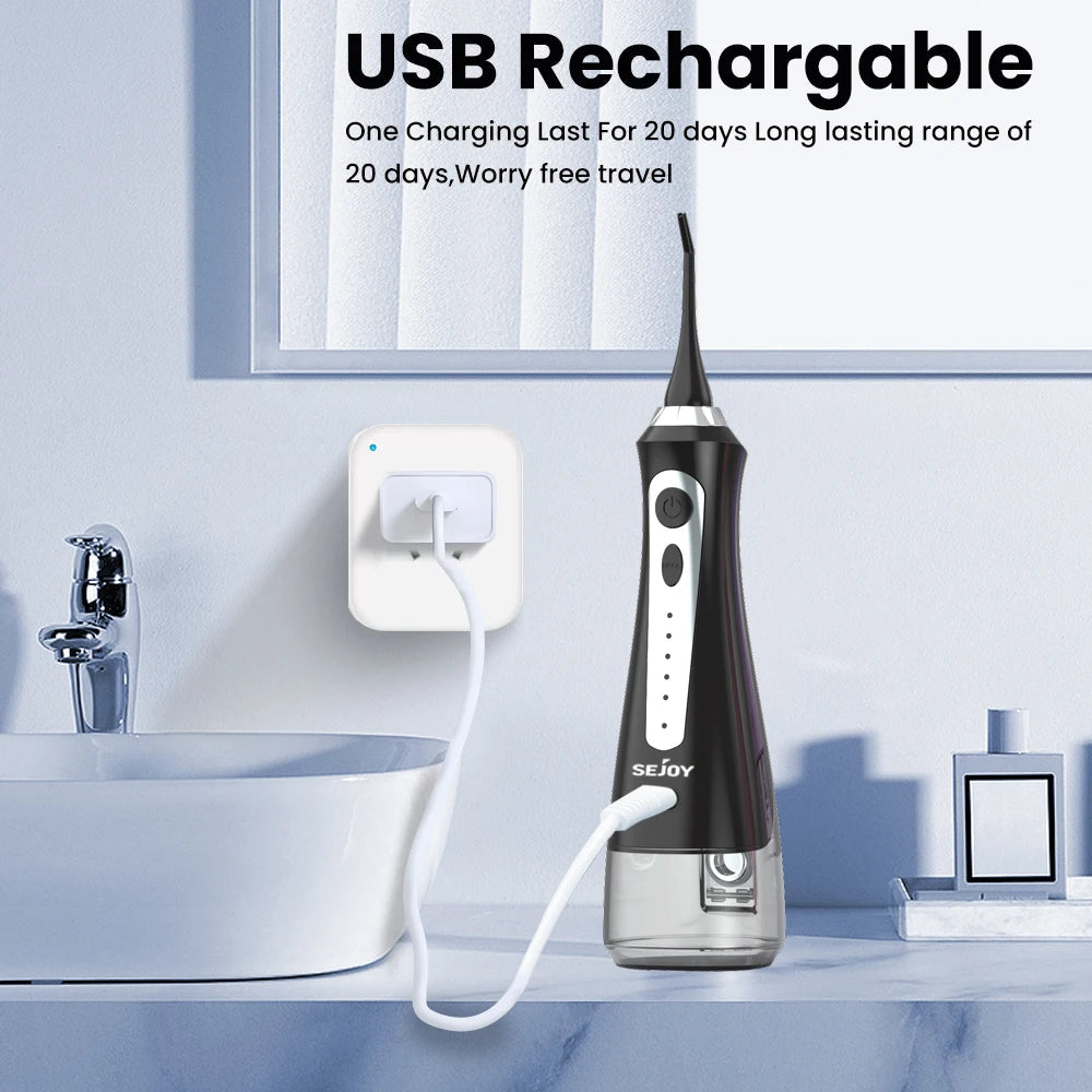 Sejoy Water Dental Flosser Oral Irrigator 8 Jet Tips 5 Modes IPX7 Waterproof  Portable Cordless Teeth Cleaner for Home&Travel exovai.com