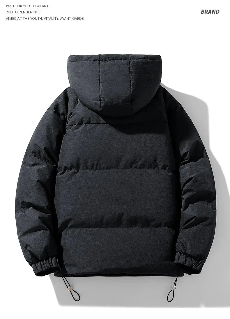 White Duck Down Jacket Men's Winter Fashion Casual Short Coat Hooded Windbreaker Youth Men Outwear Down Coat Male 8XL 160KG exovai.com