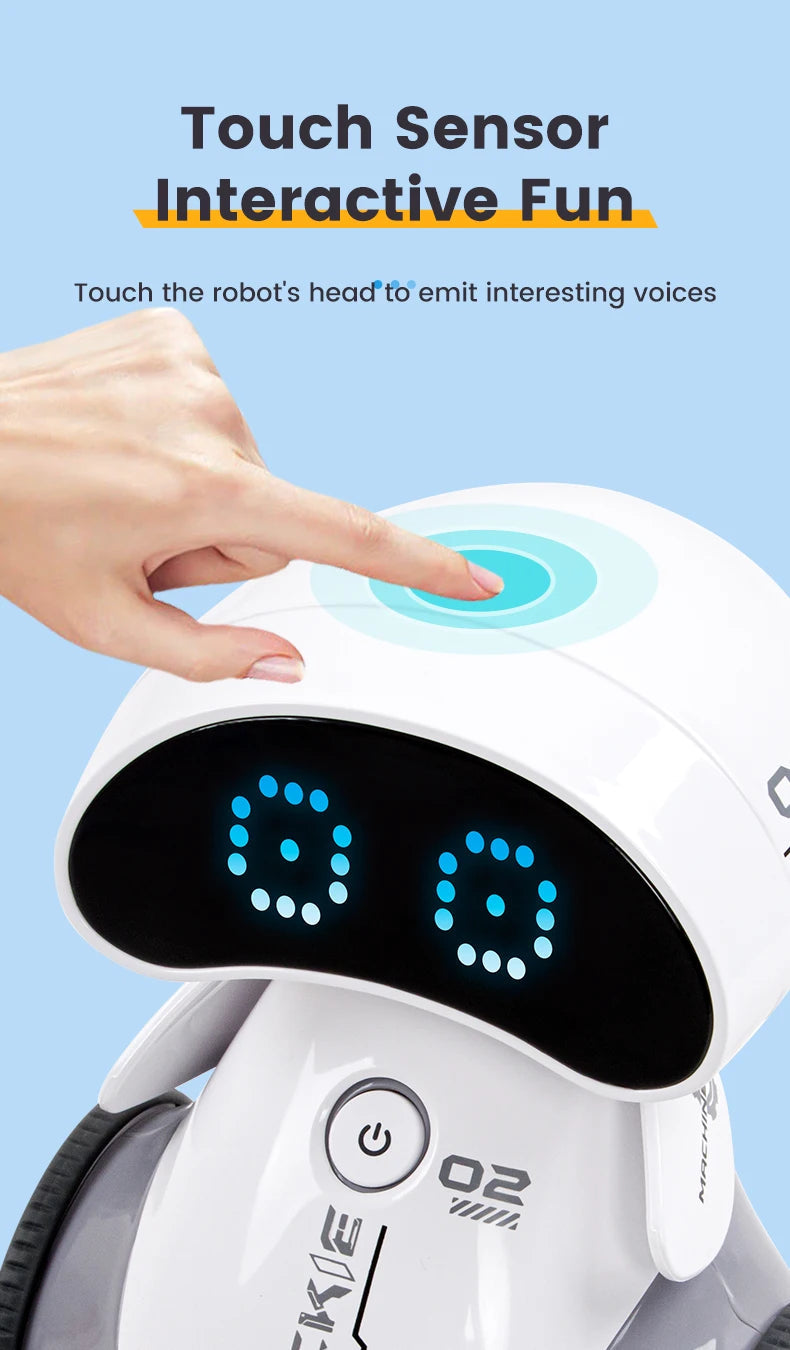 Robot Rc Emo Smart Intelligent Infrared Touch Sensor 2.4G Wireless Programming Robo Remote Control Robot Toys for Boys Girls exovai.com