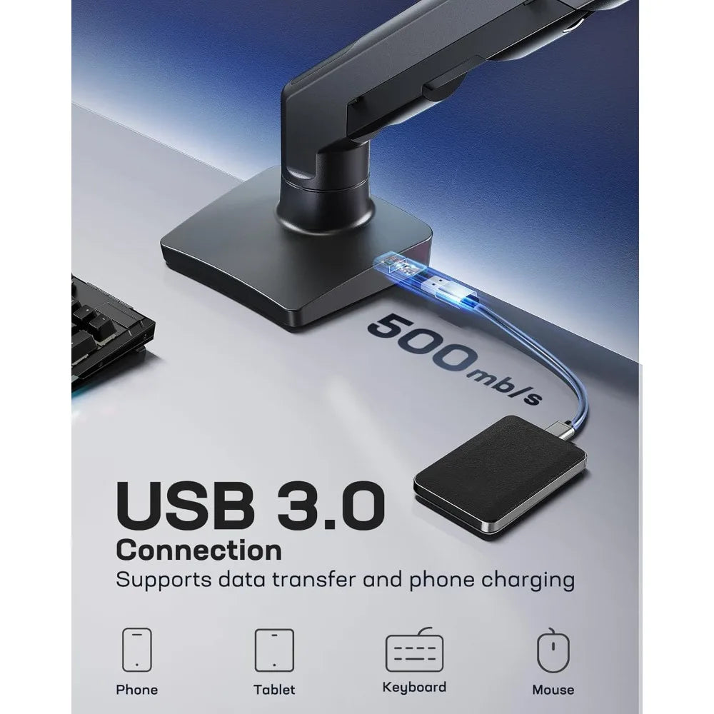 Heavy Duty Monitor Arm for 49 inches Screens up to 35 lbs, Aluminum Ultrawide Screen Arm for Samsung Odyssey G9 and More exovai.com