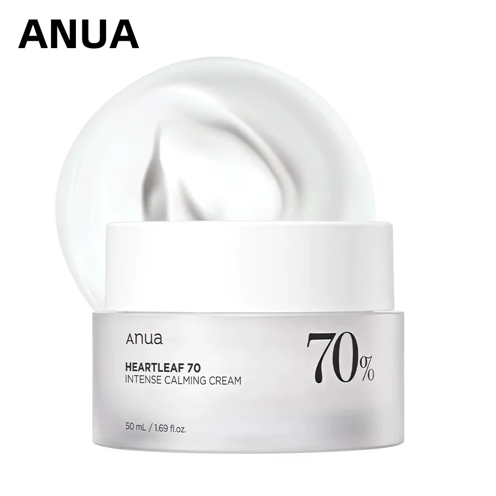 ANUA Heartleaf 70 Intense Calming Cream with Ceramide Whitening Cream Moisturizing Facial Cream 50ml Korean Skin care Product exovai.com
