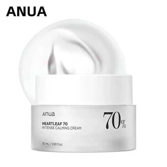 ANUA Heartleaf 70 Intense Calming Cream with Ceramide Whitening Cream Moisturizing Facial Cream 50ml Korean Skin care Product exovai.com