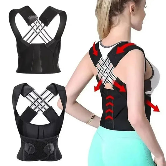 Posture Back Brace Adjustable Back Support Strap to Men and Women Prevent Spinal Distortion and Hunchback Suitable for Exercise exovai.com