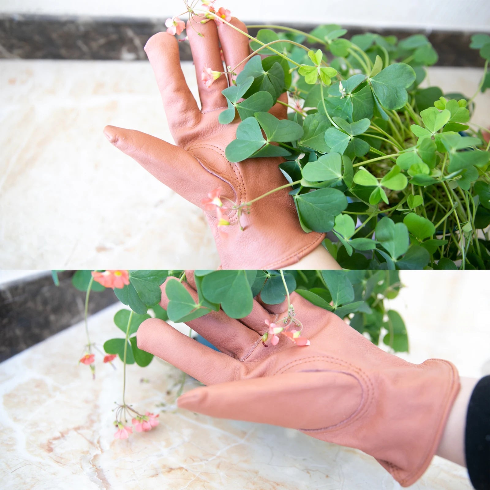Leather Working Gloves for Gardening,Thornproof Gardening Gloves for Men and Women,Heavy Duty Leather Work Gloves Men exovai.com