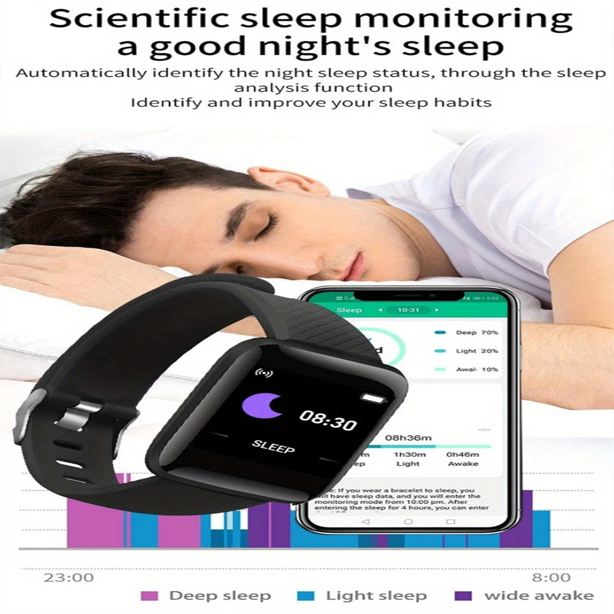 Smart Watch For Men Women Wristwatch Bluetooth Connect Phone Music Player Fitness Sport Bracelet Health Monitor Digital Watches exovai.com