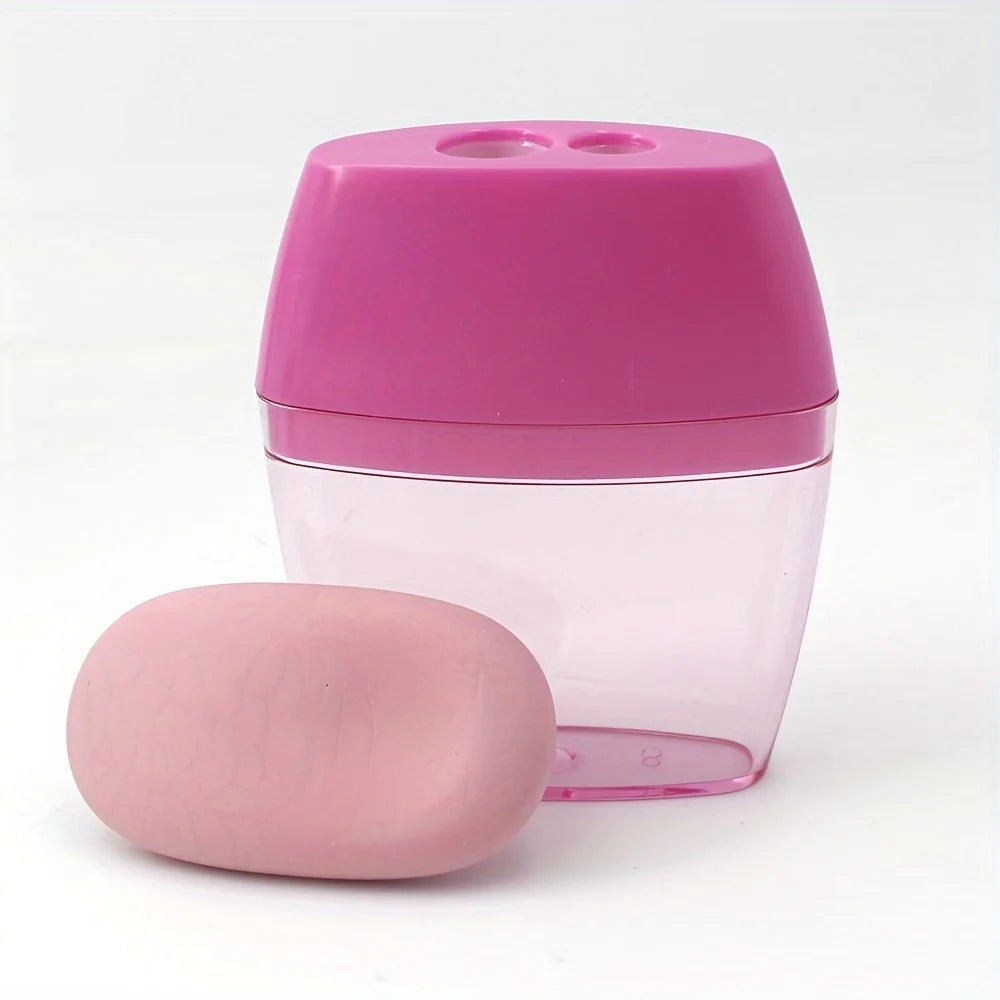 Pencil sharpener and eraser set, a stylish and useful stationery set for students. exovai.com