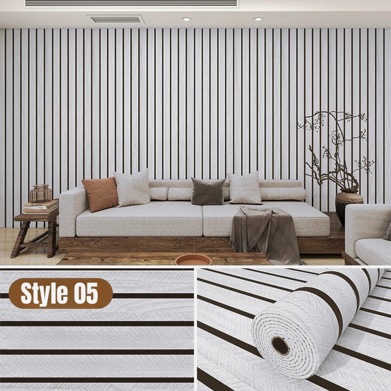 3/5/10M Thick Imitation Grille Wall Stickers Background Wall Decoration Self Adhesive Wall Papers Foam Peel and Stick Wallpapers exovai.com