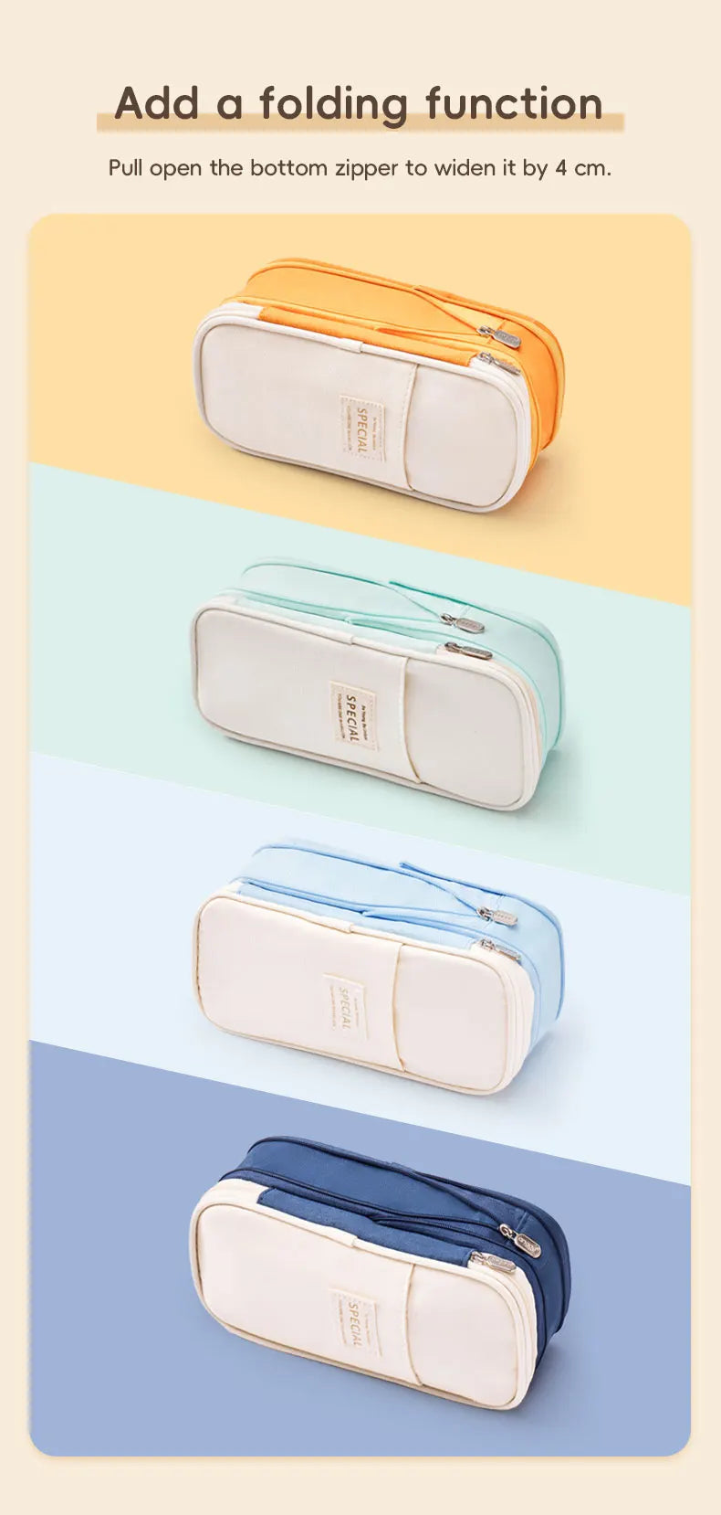 Large Big Creative Pencil Case Cute Boy Girl Kawaii Pencil Cases Storage Kids Pen Bag Stationery Box School Students Supplies exovai.com