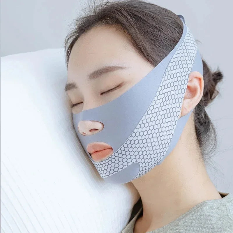 Face-Lift With Sleep Face V Shaper Facial Slimming Bandage Relaxation Shape Lift Reduce Double Chin Face Thining Band Massage exovai.com