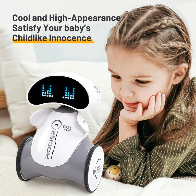 Robot Rc Emo Smart Intelligent Infrared Touch Sensor 2.4G Wireless Programming Robo Remote Control Robot Toys for Boys Girls exovai.com