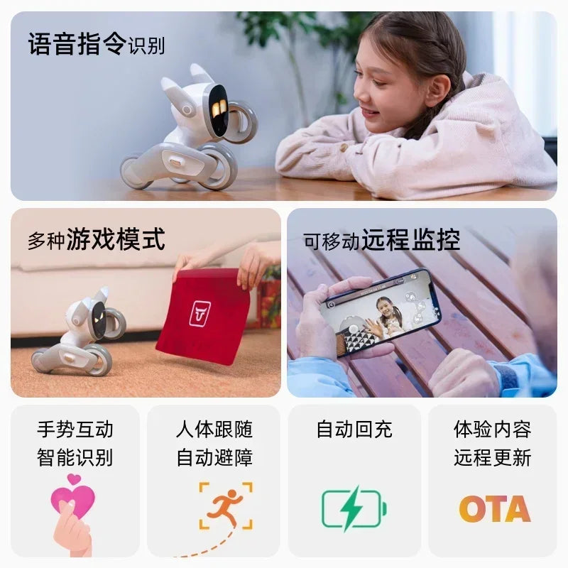 Loona Smart Robot Dog Cute Intelligent Emotional Robots Accompany Voice Machine Compatible Custom Monitor Electronic Toy Gifts exovai.com