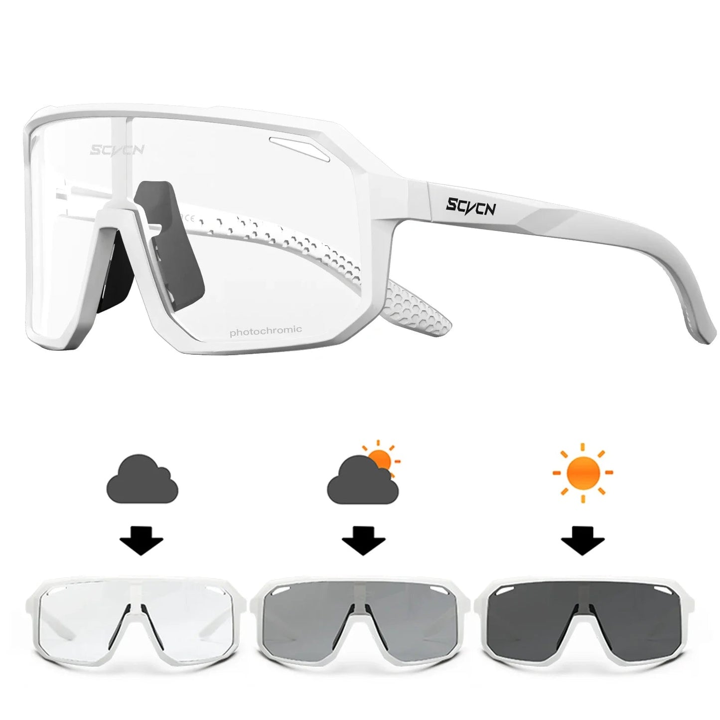 SCVCN Cycling Glasses Bike Mountain Bicycle Hiking Camping Golf UV400 Sunglasses Sport Protection Glasses for Men Women Baseball exovai.com