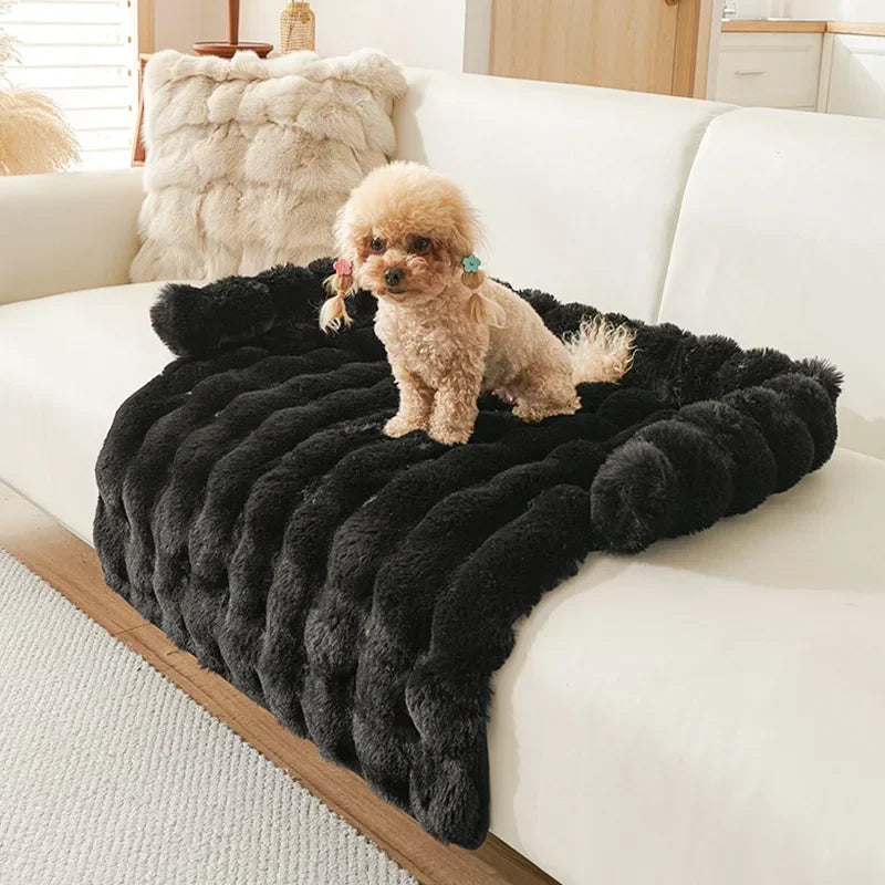 1PC Winter Warm Dog Bed Mats Super Soft  Plush Pet Blanket Pad Mat for Small Dogs Plush Neck Pillow Cat Nest Travel & Indoor exovai.com