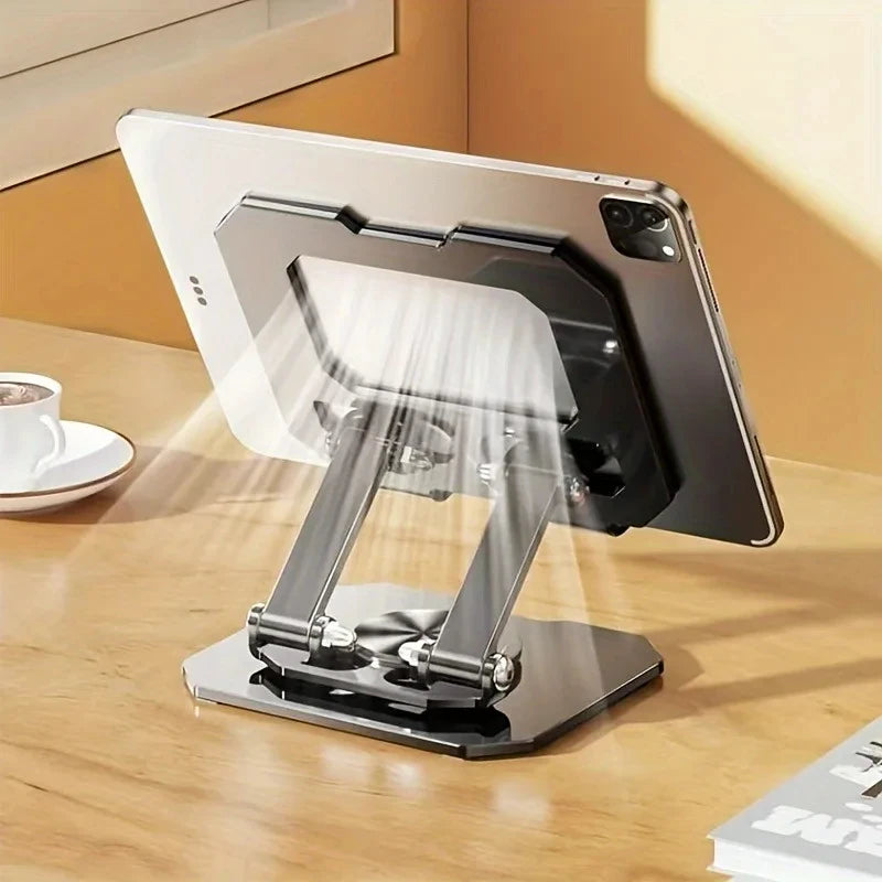 360° Rotatable Tablet Stand Adjustable Foldable Desktop Stand Holder Compatible For Lazy Folding Tablet Stand exovai.com
