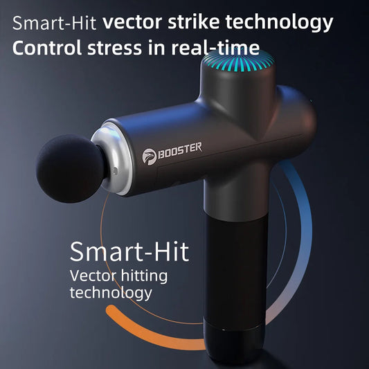 Booster Massage Gun Electric Neck Massager Smart Hit Fascia Gun for Body Massage Relaxation Fitness Electric Muscle Massager exovai.com
