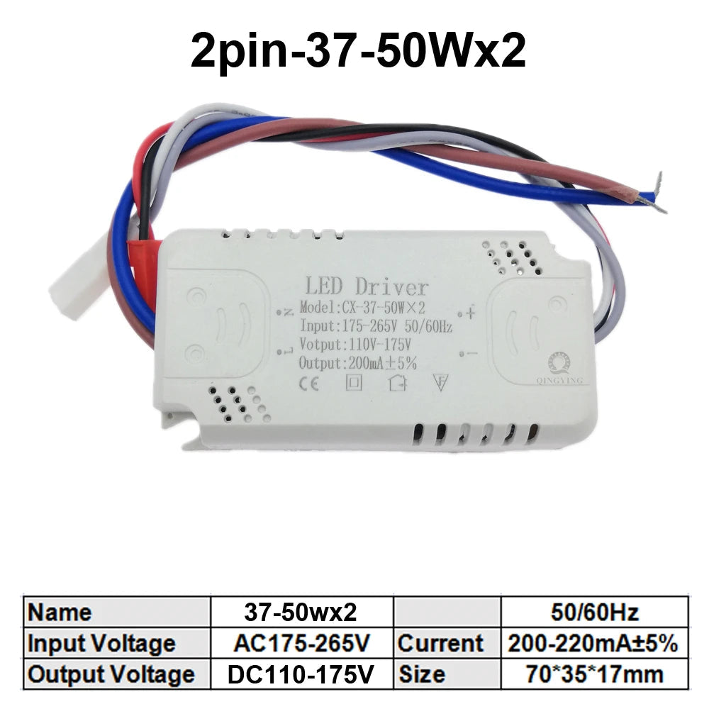 8W-160W LED Driver 3 color Adapter For LED Lighting AC220V Non-Isolating Transformer For Ceiling Light Chandelier Replacement exovai.com