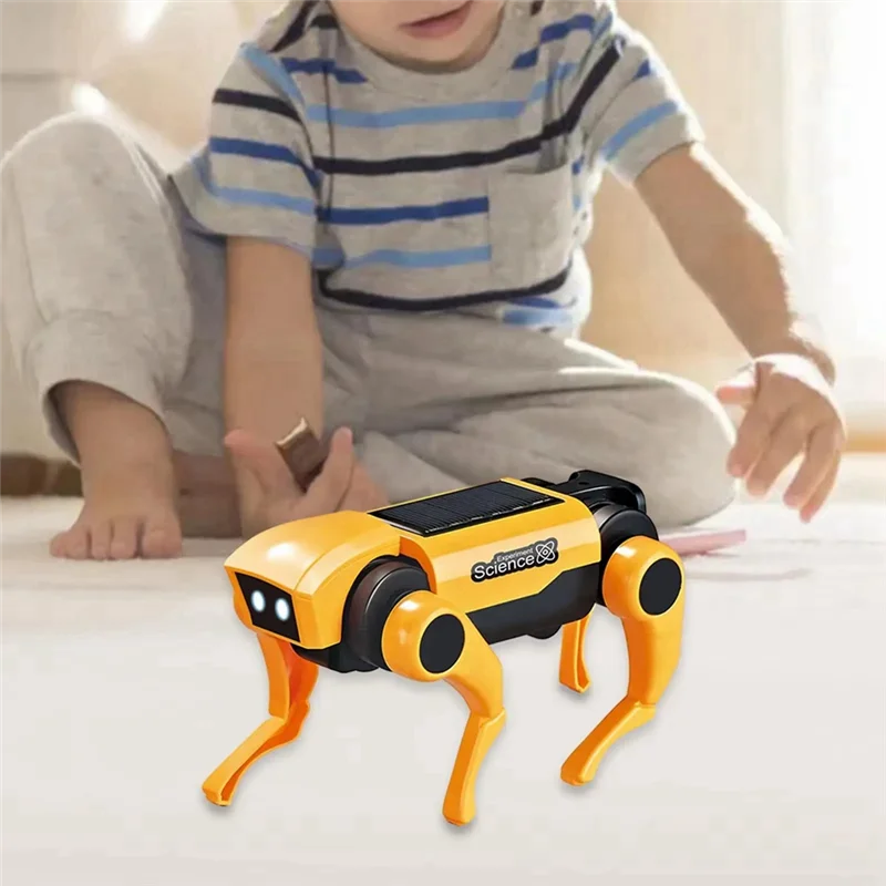 N84R Robot Solar Electric Mechanical Smart Dog Children's Educational Assembly  Smart Robot  Gift exovai.com