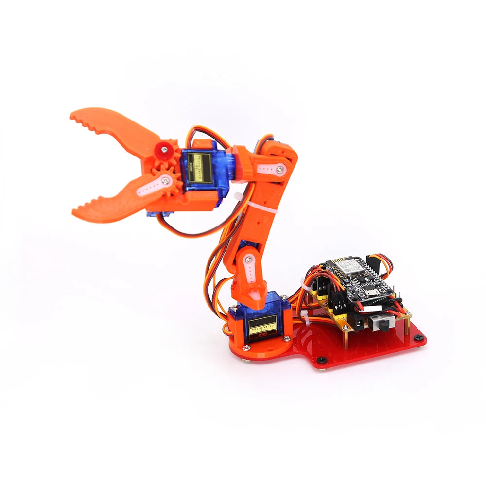 SG90 MG90S 5 DOF Mechanical Arm Robot Manipulator Claw for Arduino Maker Learning DIY Kit Robot Web Remote Control exovai.com