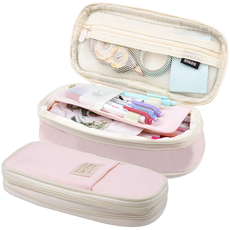Large Big Creative Pencil Case Cute Boy Girl Kawaii Pencil Cases Storage Kids Pen Bag Stationery Box School Students Supplies exovai.com