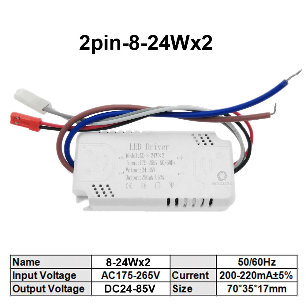 8W-160W LED Driver 3 color Adapter For LED Lighting AC220V Non-Isolating Transformer For Ceiling Light Chandelier Replacement exovai.com