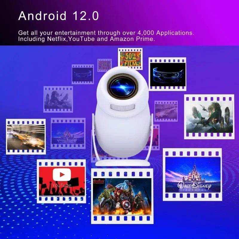 Xiaomi HD Mini Projector 4K Wifi6 Android 12 300 ANSI Dual Home BT5.0 1280*720P Portable Cinema Video Movie Player Home Theater exovai.com
