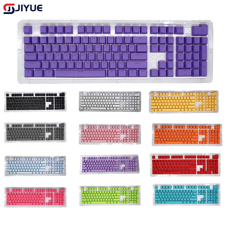 104pcs PBT/ABS Translucent Keycaps OEM Profile For Mechanical Keyboard Double-shot Backlit Universal Replacement Key Cap Set exovai.com