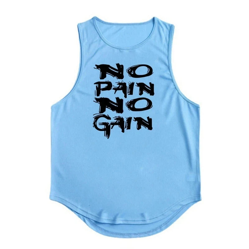 Gym Top Men Men's Clothing Fitness Clothes Shirt Bodybuilding Vests Man Vest Singlet Singlets Muscular Stringer T-shirts Tops exovai.com