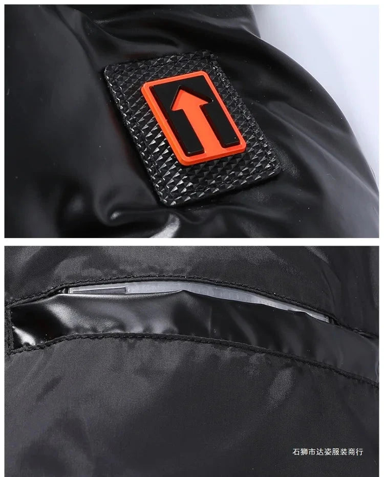 Winter Hot Sale Hooded Men Parkas Fashion Casual Glossy Cotton Jackets Outdoor Thicken Warm Male Clothing Quality Comfortable exovai.com