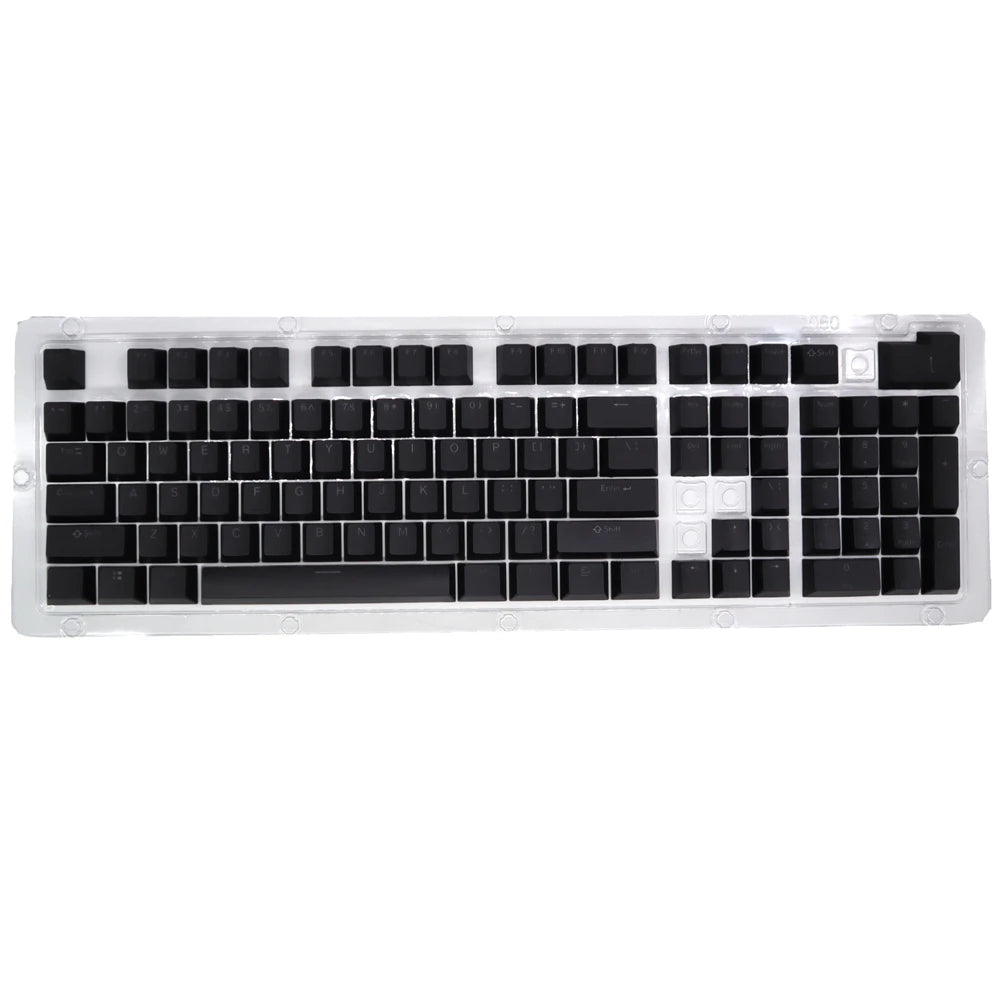104pcs PBT/ABS Translucent Keycaps OEM Profile For Mechanical Keyboard Double-shot Backlit Universal Replacement Key Cap Set exovai.com