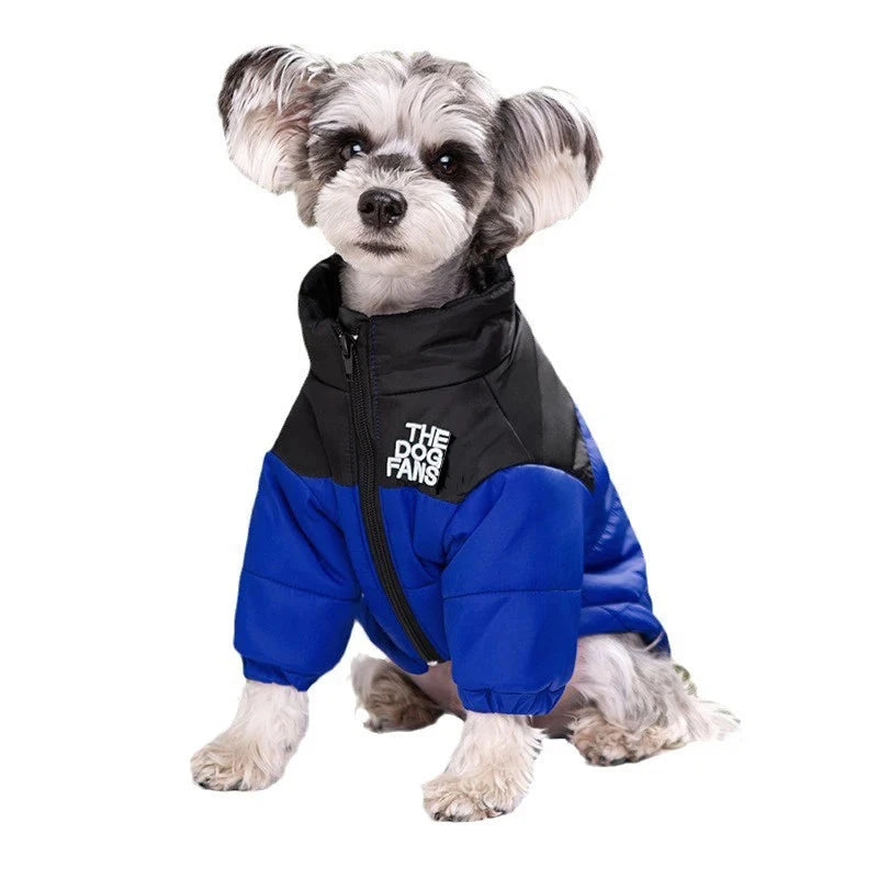 Dog Coat Dog Warm Jacket, 4 Legs Covered Waterproof Windproof Reflective Warm Dog Vest, Zippered Adjustable Outdoor Dog Snow Jac exovai.com