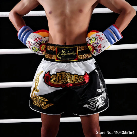 Muay Thai Fight Shorts MMA Shorts Clothing Training Fighting Grappling Martial Arts Kickboxing Shorts Kickboxing Boxing Pants exovai.com