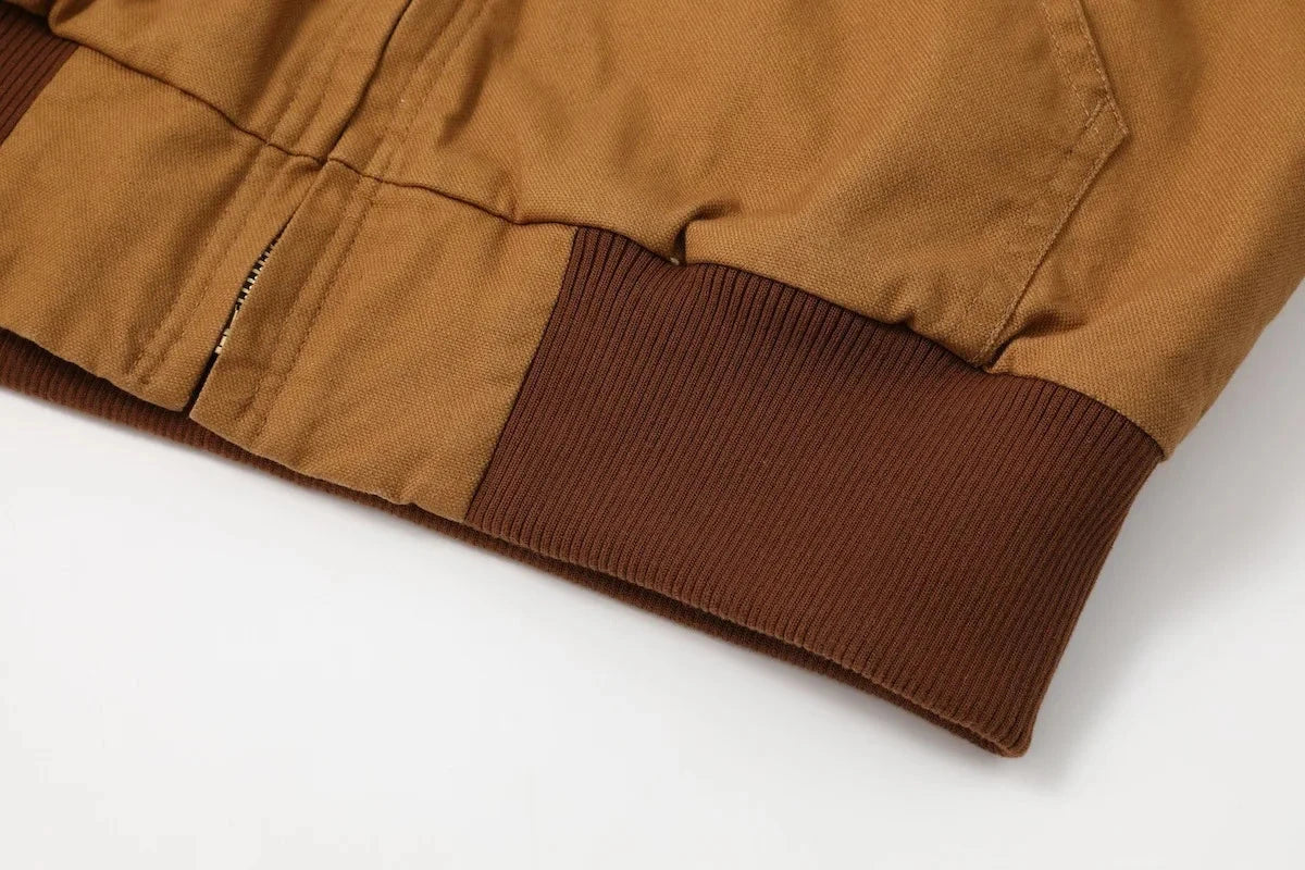 Winter New American Retro Long Sleeve Hooded Bomber Jacket Men's Fashion Cotton Thick Dom Quilted Casual Multi-pocket Coat exovai.com