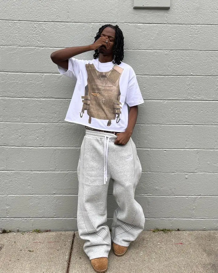 American Retro Striped Knitted Pants Men Y2k Street Harajuku Trendy Brand Oversized Trousers Loose Casual Wide Leg Pants Women exovai.com