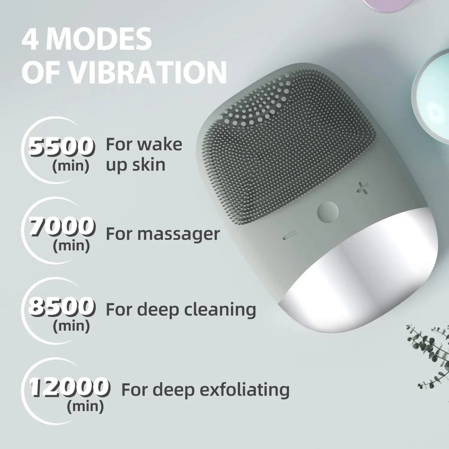 3 in 1 Electric Waterproof Silicone Facial Cleansing Brush Face Scrubber Massager for Cleanning Remove Blackhead Exfoliating exovai.com