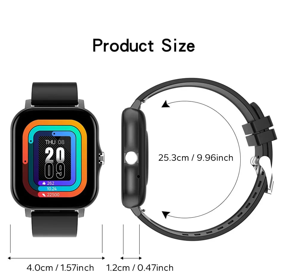 Smart watch for android phone.1.44 inch color screen full touch bluetooth call smart watch magnetic charging exovai.com