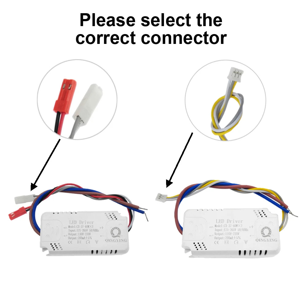 8W-160W LED Driver 3 color Adapter For LED Lighting AC220V Non-Isolating Transformer For Ceiling Light Chandelier Replacement exovai.com