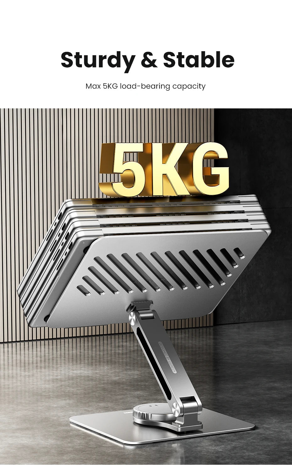 UGREEN Laptop Stand For Macbook Air Pro Laptop Support Macbook Pro Aluminum Vertical Notebook Stand Tablet Stand Laptop Holder exovai.com