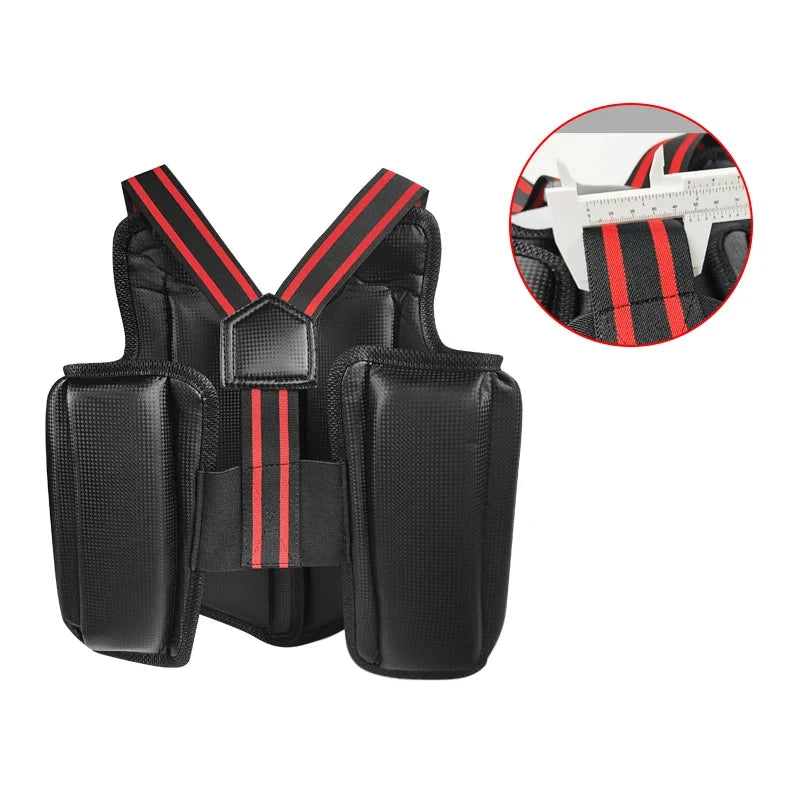 Sanda Chest Guard Taekwondo Karate PU Leather Open Chest Protector Training Competition Protective Gear Black Chest Guard Unisex exovai.com