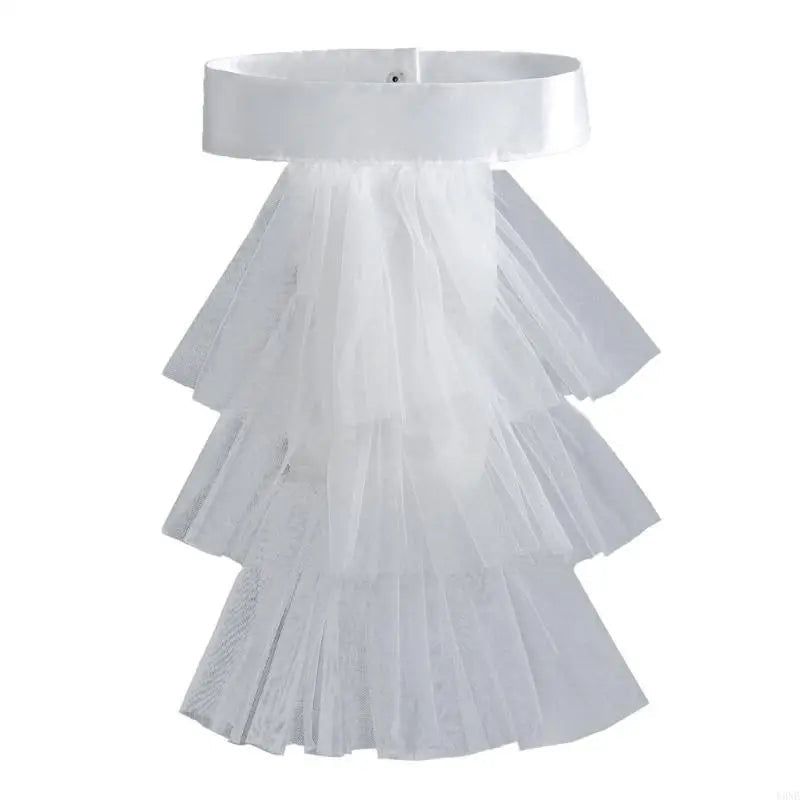 Y3NE Lace Jabot Collar Victorian Theme Party Neckwear Cosplay Accessory Collar for Halloween Teaparty Dressingup Neckpiece exovai.com